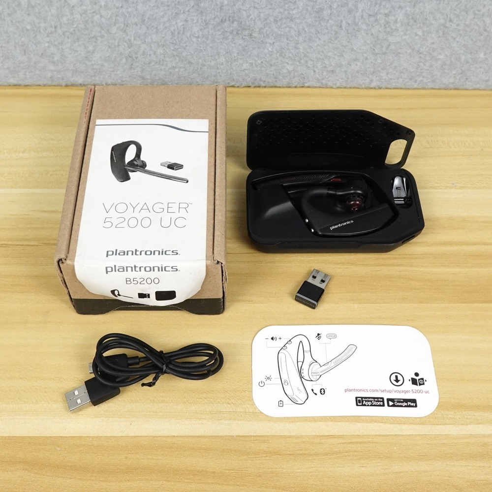 Plantronics 206110-101 Voyager 5200 UC Black Mono Bluetooth Headset System